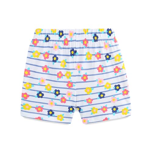 Image of Girls Shorts Set Outfits for Toddler Girls T-shirts Clothing Sets Kids Summer Graphic Cotton Tops Tees 3-7 Years