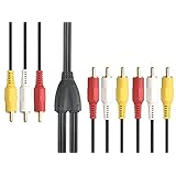 F-Factory 2分配AVケーブル ビデオケーブル 分配 3ピン⇒6ピン 全長：1.0m/C-033[バルク]