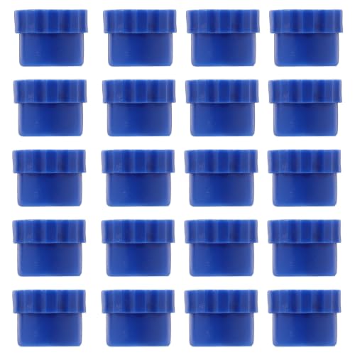 Accesorios de laboratorio Beaupretty: 150 tapones de plástico azul para puntas de aguja dispensadora
