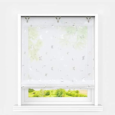 Heichkell Modern Roman Blind with Butterfly Pattern Cover