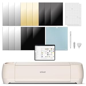 Cricut Explore 4 – Smart Cutting Machine (Seashell) | Digital Content Bundle – Includes Images in Design Space App