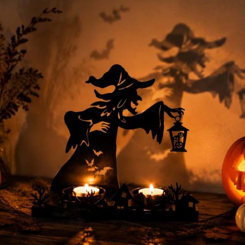 Witch Shadow Metal Halloween Candle Holder for Halloween Decor Home Party - image 7