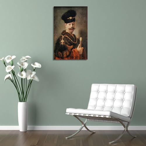 Poster noble polonais Rembrandt 30x45cm impression sur toile