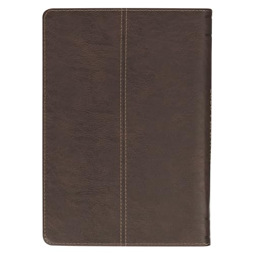Christian Art Gifts 2026 12 Month Premium Vegan Leather Executive Daily Planner for Men & Women: Trust in the Lord Encouraging Scripture, Monthly Planning, Budgeting, Time Blocks, Zippered, Brown - Thumbnail 2