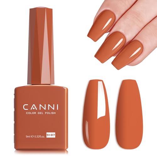 Image of CANNI 9ml Red-Orange Yellow Gel Nail Polish High Gloss UV LED Soak Off Gel