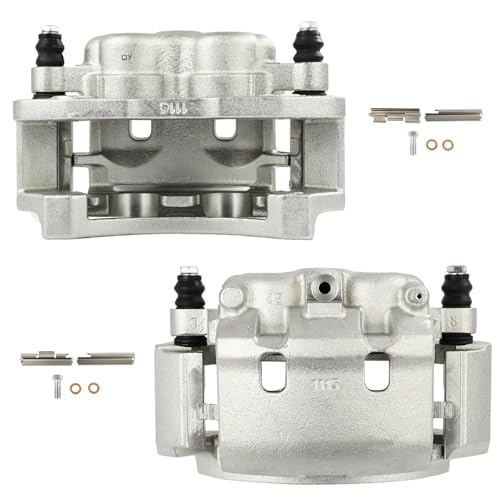 Image of SCITOO 18B4749 18B4748 Rear Left & Right Disc Brake Calipers w /Bracket Fit For Ford For E-150 2007,For Ford For E-350 Club Wagon 2002-2005,For Ford For E-350 Super Duty 1999-2007, Double Pistons