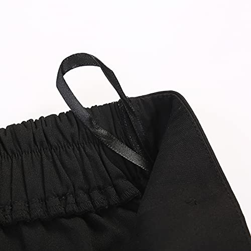 Idealsanxun Black Pleated Skirt For Women 2024 Fall High Waisted Button A Line Midi Skirt thumb #4
