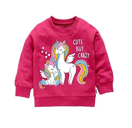 NammaBaby Girls T-Shirt | Printed Full Sleeves Sweatshirt | for Light Winters | Pack of 2 | 2-3 Years |Multicolor, Soft Cotton Fabric | Casual Wear for Kids 3