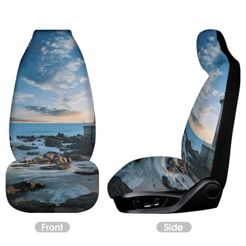 Housse de siege auto durable et facile a installer motif plage