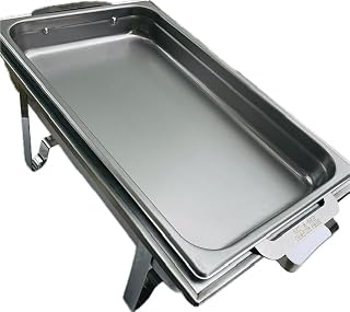Full-Size Stainless Steel Steam Pan with Handles – 8 Qt, 2.5" Deep, 22 Gauge – Cool-Touch, Pro-Grade Design by a Caterer