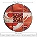 Wavy and Solid Red and Orange Print Heavy Duty Spare Tire Cover Modern Abstract Painting Wheel Protectors Tyre Covers Weatherproof Wheel Covers for Camper Travel Trailer SUV Truck 16 Inch
