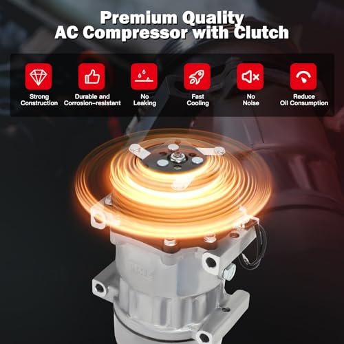 Image of cciyu Air Conditioning Compressor for Ford for F-650 F-750 5.9L 6.0L 6.7L