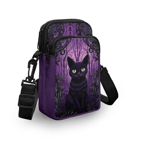 WELLFLYHOM Mini Crossbody Bag Phone Purses Wallet for Women Canvas Messenger Pouch