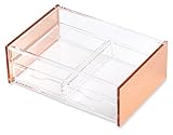 Organizer for Cosmetics Makeup Jewelry Stationery Hobby Art Craft Supplies (Rose Gold)