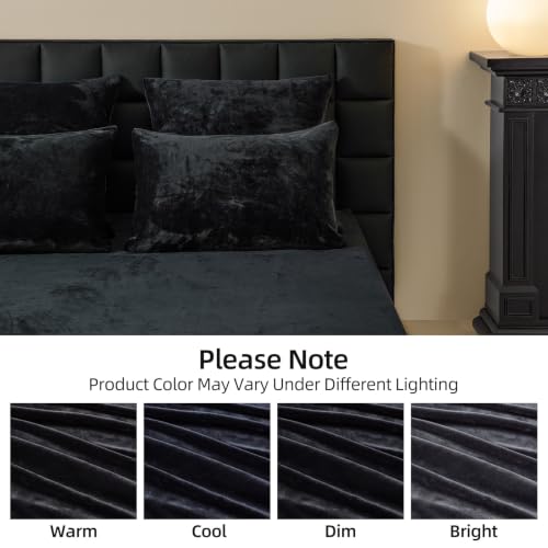 Velvet Fitted Sheet and Pillowcase Set 5 Pieces - image 6