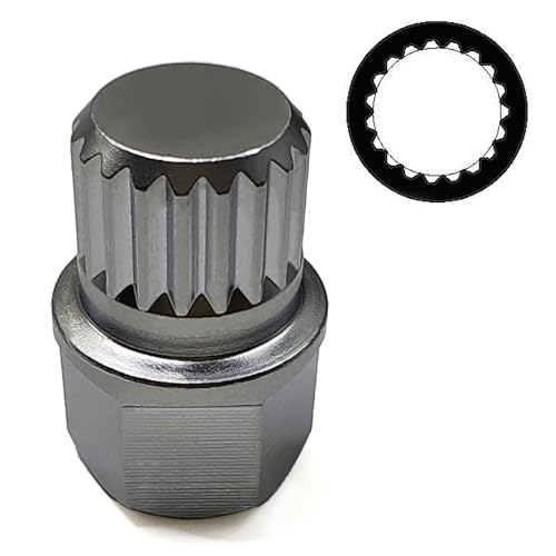 JEUCLEL ABC7/19PT Wheel Locking Nut Key Compatible with VW Volkswagen Audi VAG, Wheel Lock Nut Socket Adapter, Wheel Anti-Theft Lug Nut Removal Tool, Anti-Theft Screw Remover