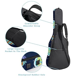 Housse imperméable pour guitare acoustique avec double bandoulière et poche en bois coloré, Multicolore 07, 42.9×16.9×4… - Les Beatles, Paul McCartney, John Lennon, RIngo Starr, George Harrison Housse imperméable pour guitare acoustique avec double bandoulière et poche en bois coloré, Multicolore 07, 42.9x16.9x4… – Image 3