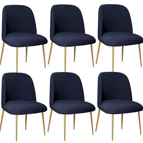 Housse de chaise salle à manger dossier incurvé amovible stretch