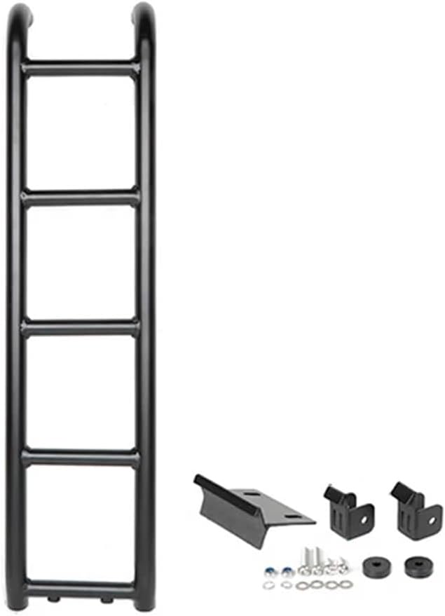 Car Rear Door Ladder Compatible with Suzuki Jimny 2019-2024 Up Aluminum Alloy Tailgate Ladder Accessories