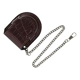 VILLCASE ブラウン 竹模様 ヴィンテージ懐中時計 PUケース 耐衝撃懐中時計キャリングケース 男女兼用 向け収納ディスプレイケース