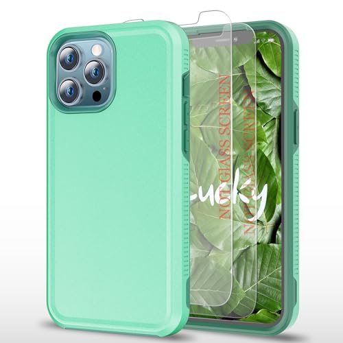 Coque iPhone 12 Pro Max bleu turquoise avec double écran auto-cicatrisant