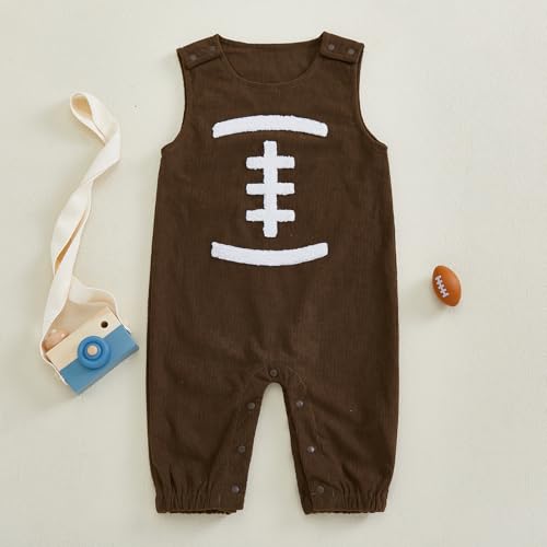 Toddler Baby Boys Girls Football Overalls Romper Outfit Sleeveless Suspenders Jumpsuit One Piece Playsuit Clothes2