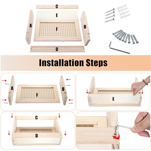 BSTKEY Wooden Wall Shelf Magazine Rack Rectangle Magazine Rack File File Document Home Newspaper Mail for Office Entryway Waiting Room Living Room - Cosy Home Interiors BSTKEY Wooden Wall Shelf Magazine Rack Rectangle Magazine Rack File File Document Home Newspaper Mail for Office Entryway Waiting Room Living Room - Image 4
