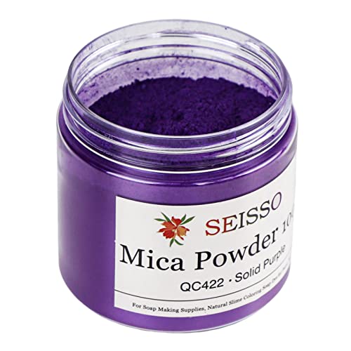 Mica Powder - 100G/3.5Oz. Purple Mica Powder For Epoxy Resin Violet Natural Shimmer Resin Pigment Powder Dye For Soap Making, Slime, Bath Bomb, Candle Making, Diy Crafting Projects #TOP7