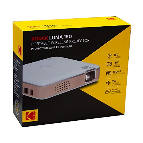Projetor DLP Portátil sem Fio KODAK_ Luma 150 HD, HDMI, USB e Micro SD