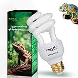 UVB Bulb for Reptiles, 5.0 13W UVB Light for Reptiles, Hygger zoo UVA UVB Reptile Light Bulb Reptile UVB Bulb UVB Light for Hermit Crab Snake Chameleon Reptile Lamp Terrarium Lamp for Tropical Reptile