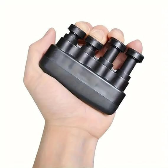 4 finger piano trainer adjustable finger exerciser grip | adjustable 4 finger trainer, finger exercise grip, flexible resistance, compact design, suitable for piano guitar practice