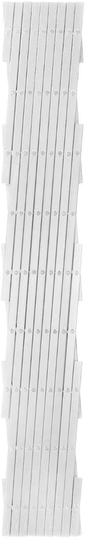 Traliccio Grigliato Reticolato estensibile in Pvc per piante rampicanti balcone, giardino, terrazza (4X1 MT, BIANCO)