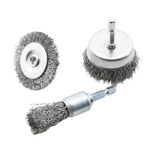 Image of TAODAN 6PCS Wire Brush Wire Wheel Brush Wire Cup Brush High Carbon Steel Drill Wire Brush Suitable for Metal and Non Metal Surface Preparation