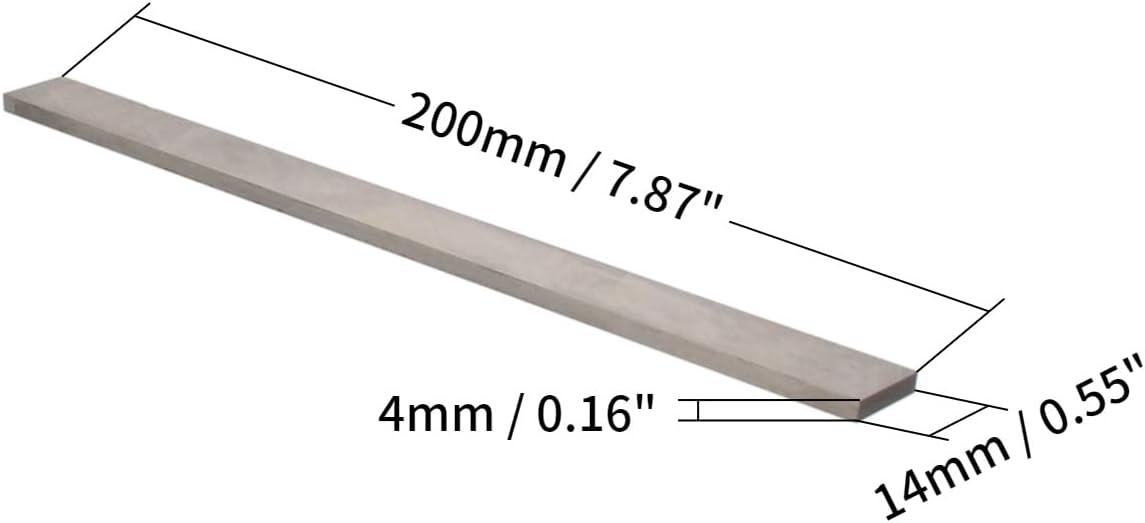 Auniwaig 200mm x 14mm x 4mm M2 High Speed Steel Square Cutting Lathe Tool Bits Bar Rectangular Lathe Fly Cutter Mill Blank