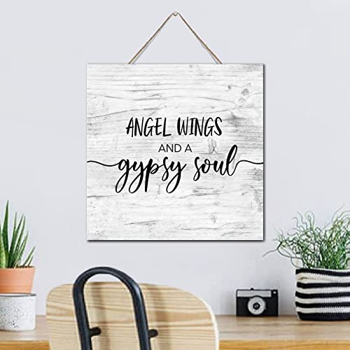 Décoration murale bois ailes d'ange pour libérer votre âme gitane