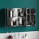 Bath Vida Designs Tiano Badezimmerschrank, dreifacher Spiegel, Wandmontage, moderner Aufbewahrungsschrank aus Edelstahl, Silber
