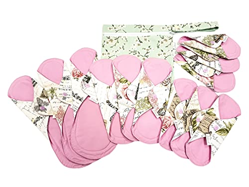 Lilind® Paquete de 12 almohadillas de tela orgánicas Cover