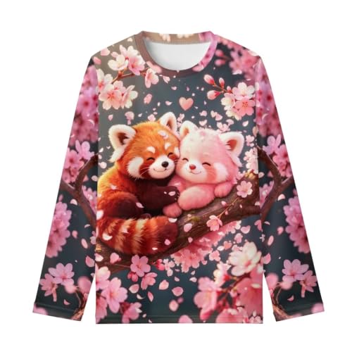 Image of WELLFLYHOM Long Sleeve T-Shirt for Boys Girls 3-16 Years Old Tee Tops Crewneck Pullover Shirts Fall Outfits