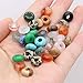 50pcs Natural Semi-precious Stone Large Hole Loose Beads Abacus Shape Fashionable Opal Amethyst Unakite Rose Quartz Charm Beads for Making Necklace Bracelet