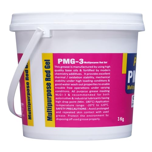 Image of PALCO PMG-3 Red Grease 3 Kg, NLGI-3, Multipurpose Lithium Grease, Pack-4