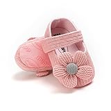 Ohwawadi Infant Baby Girl Shoes, Flowers Baby Mary Jane Flats Princess Dress Shoes Soft Newborn Crib