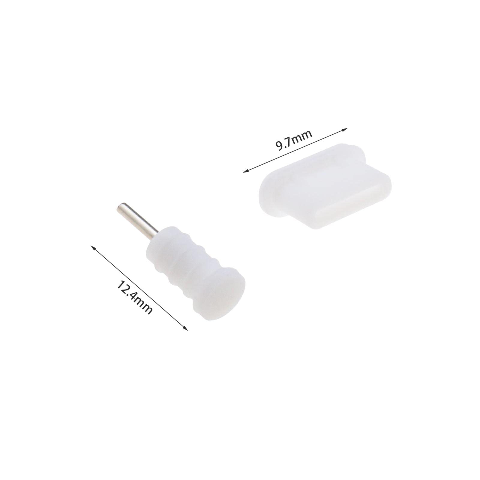 10 sztuk korek przeciwpyłowy typu C i gniazdo słuchawkowe 3,5 mm gumowe wtyczki przeciwpyłowe USB C białe dla wszystkich urządzeń typu C z systemem Android