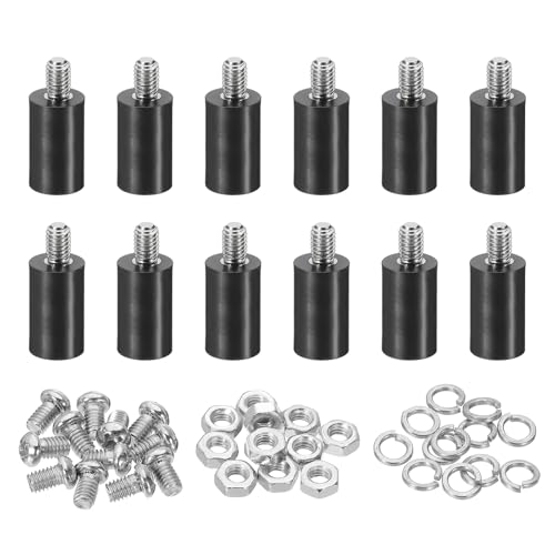 PATIKIL M4x15mm PCB サポートスペーサー 12 セット 15mm/0.59" サポート高 PCB スタンドオフ 絶縁基板 スタンドカラム フラットヘッド プラスチック サポート PCB PC ボード スタイル 2