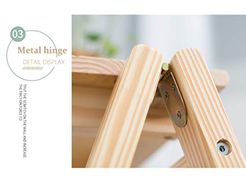 Taburete de escalera de madera portátil para solucionar problemas de espacio 5