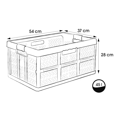 keeeper Ben Eco Line 45L - Lot de 4 bacs de rangement empilables - 3
