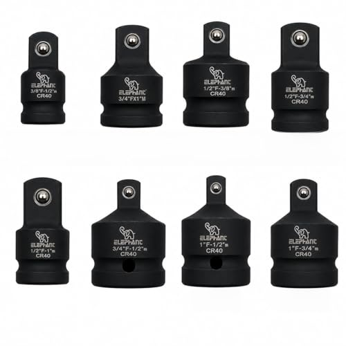 Image of Elephant Impact Socket Adapter and Reducer Use with Impact Wrenches and Drills in Auto and Impact Driver Construction Work (Impact Adaptor) (IA-01-IA-08)