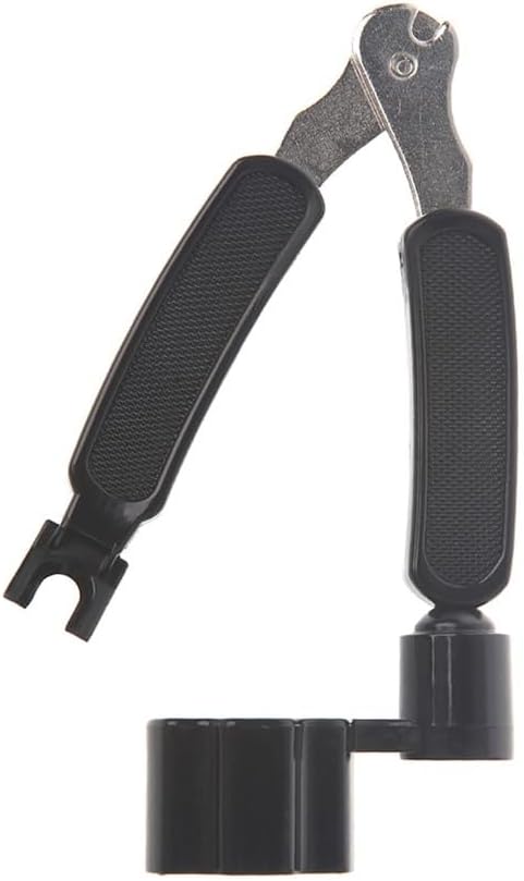 1PC Guitar String Winder Black Handle 3-in-1 Tool with Cutter Bridge Pin Puller For Guitarists Maintenance