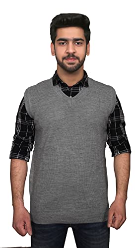 Image of Men Sleeveless Office Uniform Sweater - Daffodil