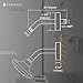 Senhozi 6 Inch Shower Arm with Flange and Teflon Tap, Brushed Nickel Shower Head Arm Angle Adjustable, Stainless Steel Wall Mount Shower Extension Pipe, SE001BN