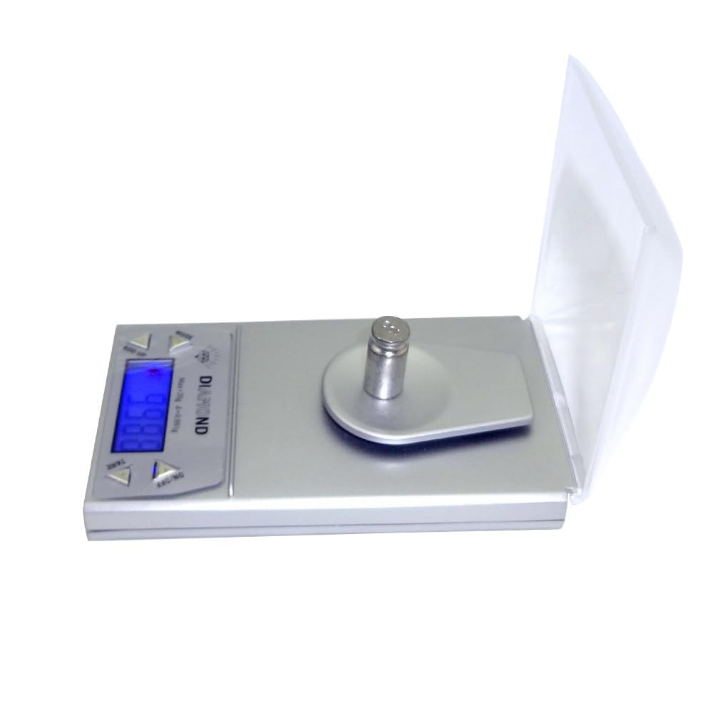 Mjadaade One Color Lid-Covered Electronic Scale, 50G/0.001G; High-Precision Jewelry Scale; Compact Electronic Milligram Scale